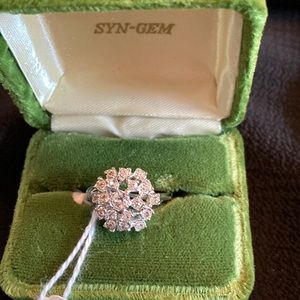 Syn gem 19 cz ring Sterling silver size 5